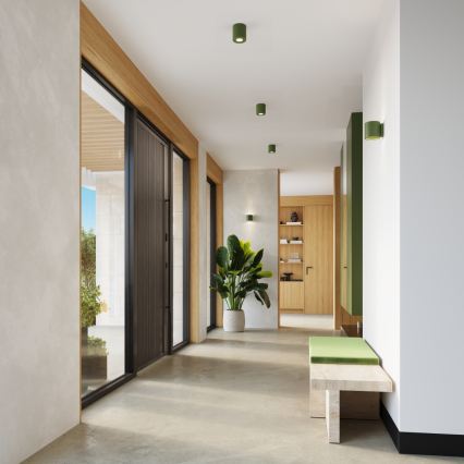 Foco de pared ORBIS 1xG9/8W/230V hormigón/verde