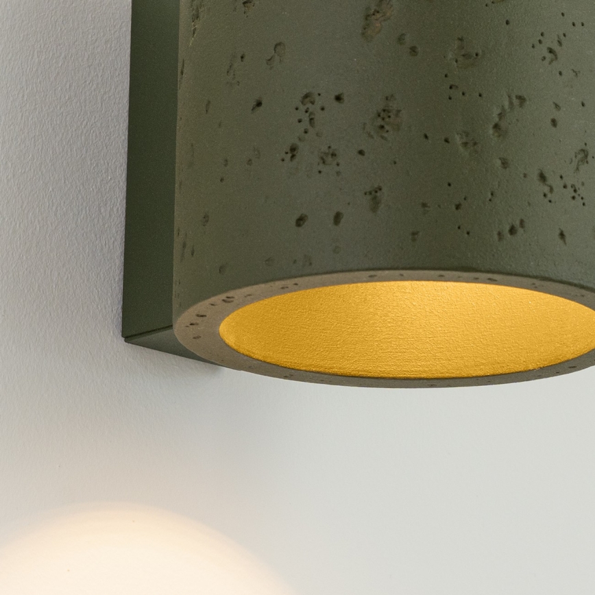Foco de pared ORBIS 1xG9/8W/230V hormigón/verde