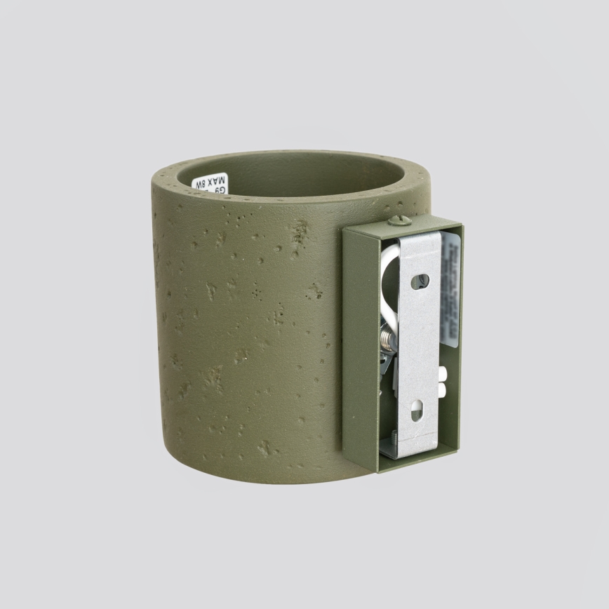 Foco de pared ORBIS 1xG9/8W/230V hormigón/verde