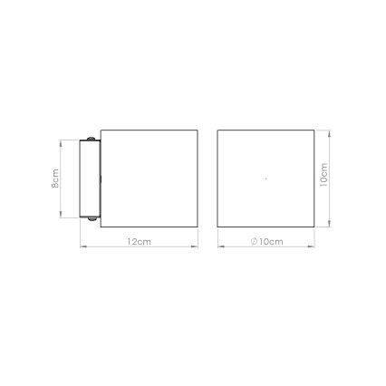 Foco de pared ORBIS 1xG9/8W/230V hormigón/crema
