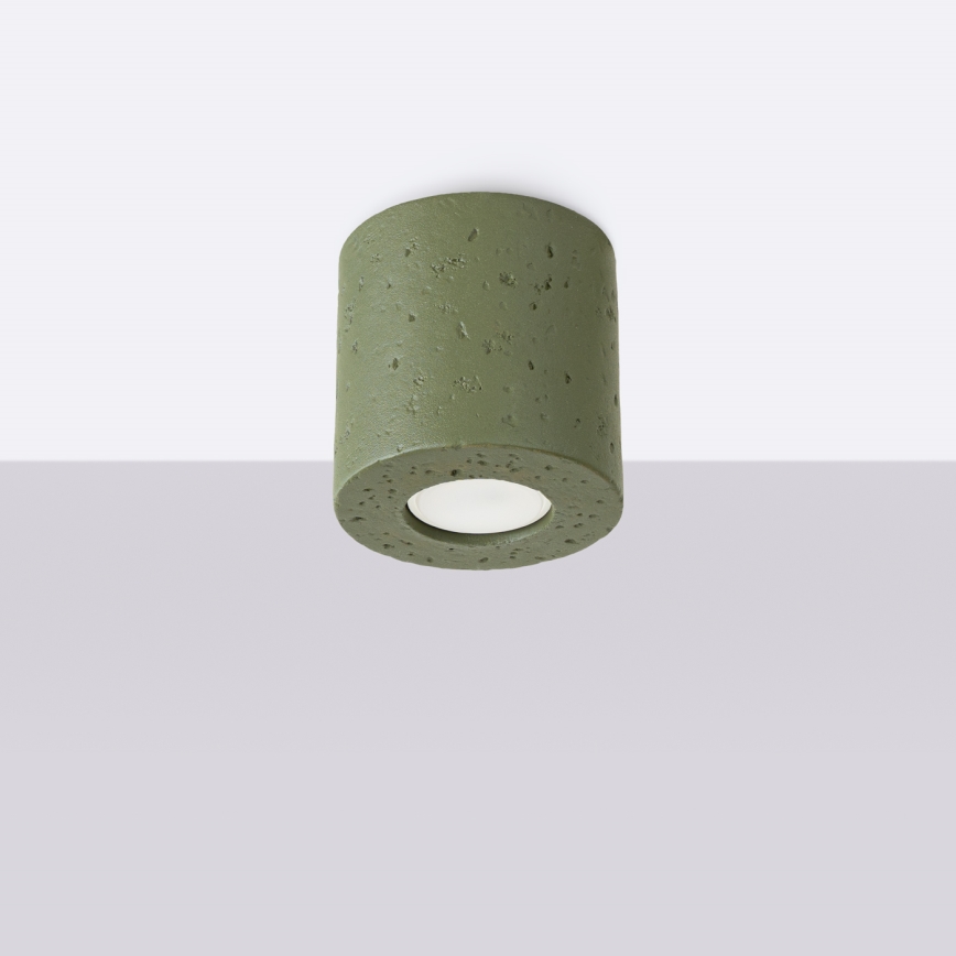 Foco ORBIS 1xGU10/10W/230V hormigón/verde