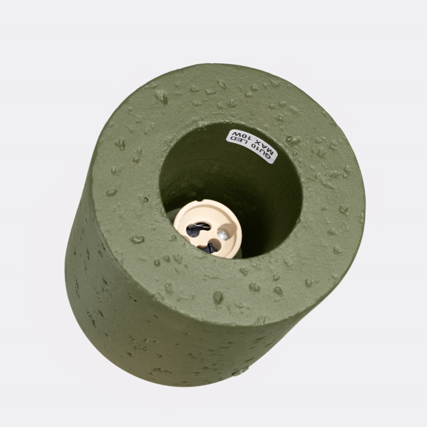 Foco ORBIS 1xGU10/10W/230V hormigón/verde
