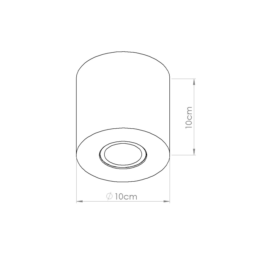 Foco ORBIS 1xGU10/10W/230V hormigón/verde
