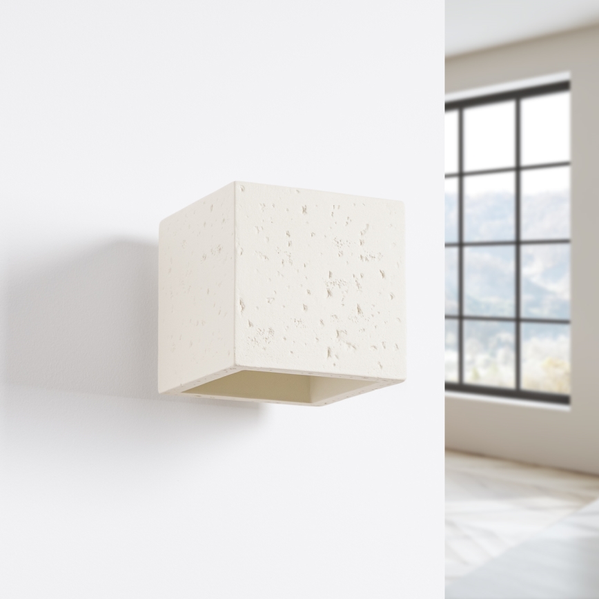 Aplique de pared tipo spot QUAD 1xG9/8W/230V hormigón/crema