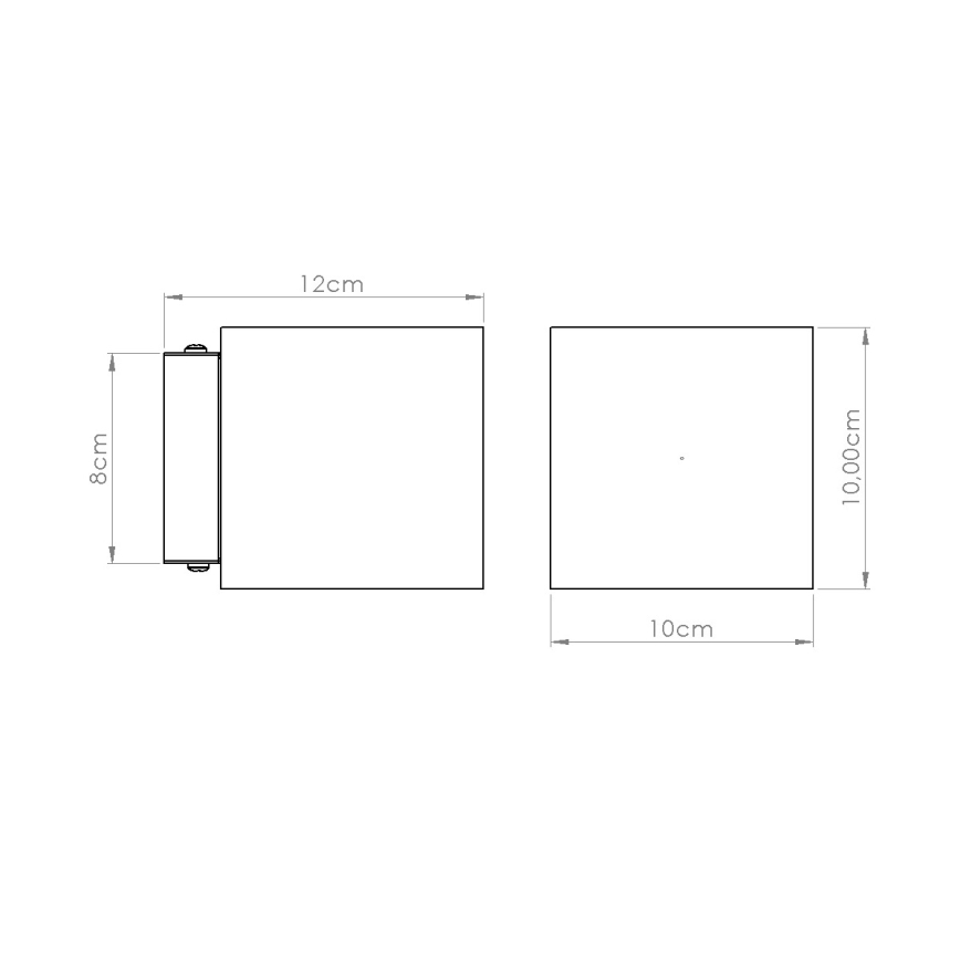 Aplique de pared tipo spot QUAD 1xG9/8W/230V hormigón/crema