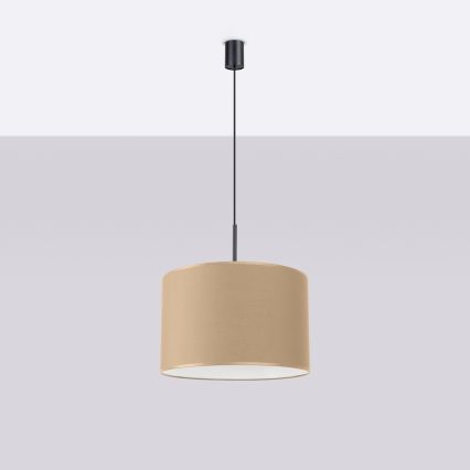 Lámpara colgante NEVIA con cable, 1x E27/15W/230V, Ø 40 cm, taupe