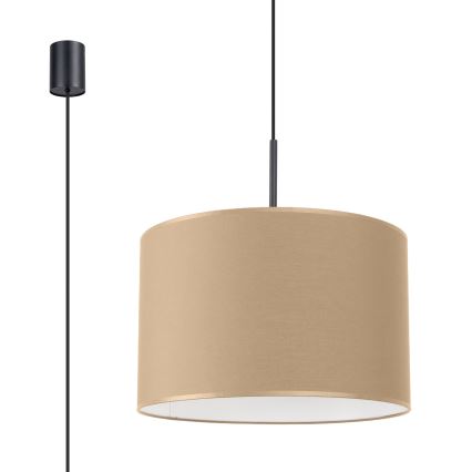 Lámpara colgante NEVIA con cable, 1x E27/15W/230V, Ø 40 cm, taupe