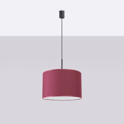 Lámpara colgante con cable NEVIA 1xE27/15W/230V Ø 40 cm roja