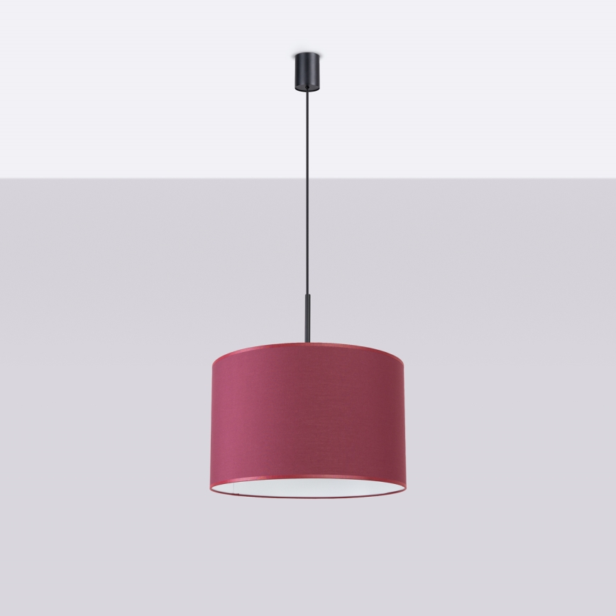 Lámpara colgante con cable NEVIA 1xE27/15W/230V Ø 40 cm roja