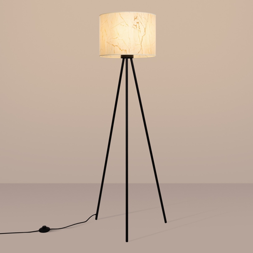 Lámpara de pie NEVIA 1xE27/15W/230V beige/decoración de mármol