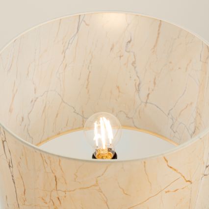 Lámpara de pie NEVIA 1xE27/15W/230V beige/decoración de mármol