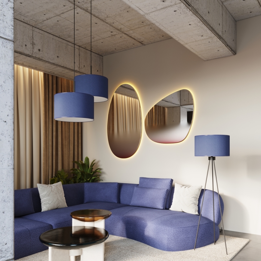 Lámpara de pie NEVIA 1xE27/15W/230V azul