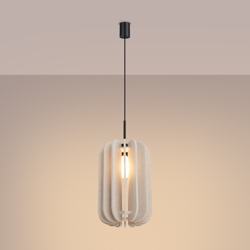 Lámpara colgante con cable MULA 1xE27/15W/230V Ø 27 cm color crema