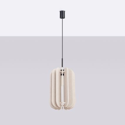 Lámpara colgante con cable MULA 1xE27/15W/230V Ø 27 cm color crema