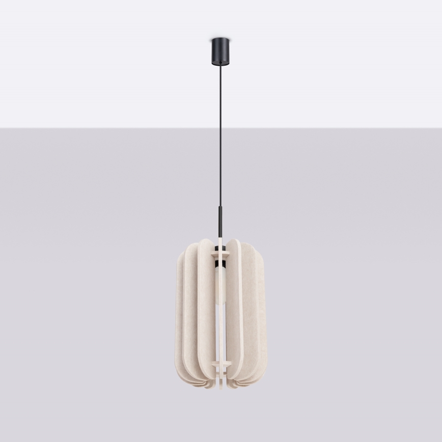 Lámpara colgante con cable MULA 1xE27/15W/230V Ø 27 cm color crema
