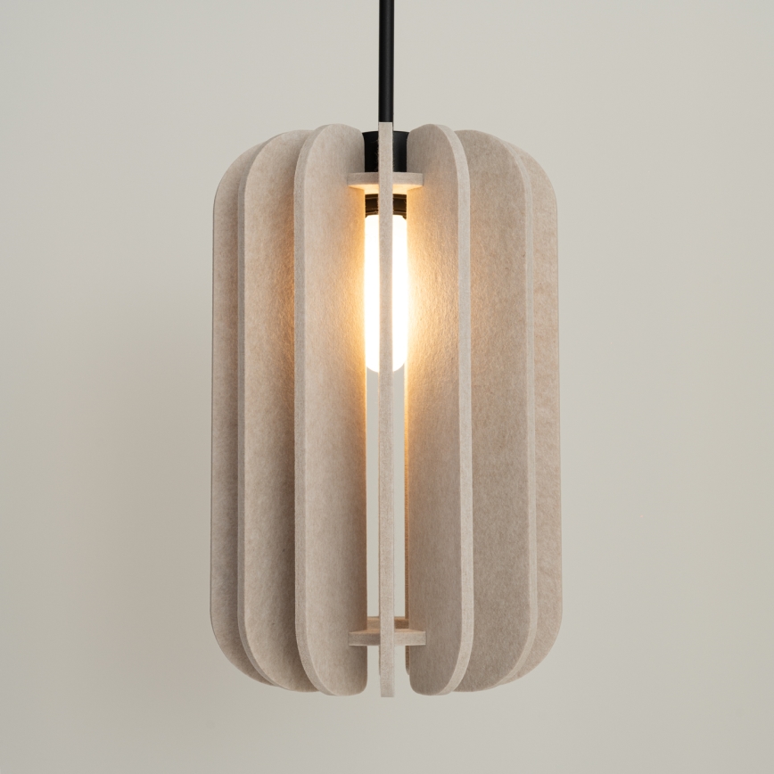 Lámpara colgante con cable MULA 1xE27/15W/230V Ø 27 cm color crema