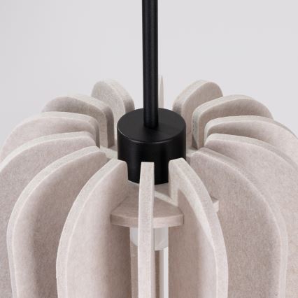 Lámpara colgante con cable MULA 1xE27/15W/230V Ø 27 cm color crema