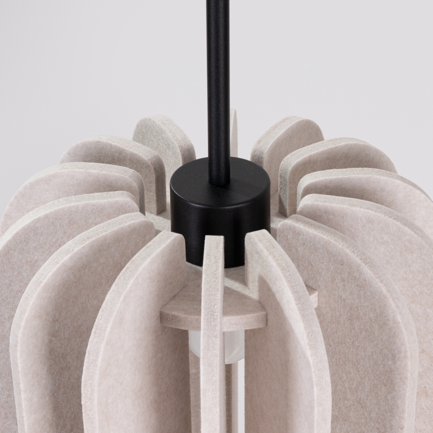 Lámpara colgante con cable MULA 1xE27/15W/230V Ø 27 cm color crema