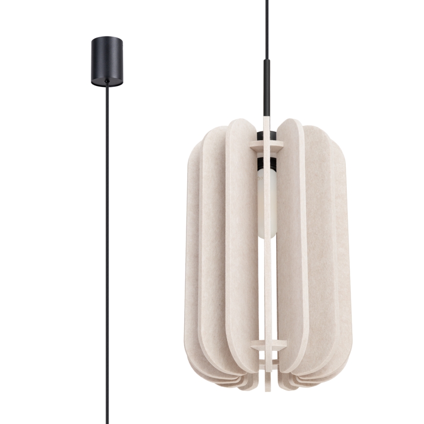Lámpara colgante con cable MULA 1xE27/15W/230V Ø 27 cm color crema