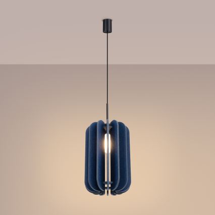Lámpara colgante con cable MULA 1xE27/15W/230V Ø 27 cm azul