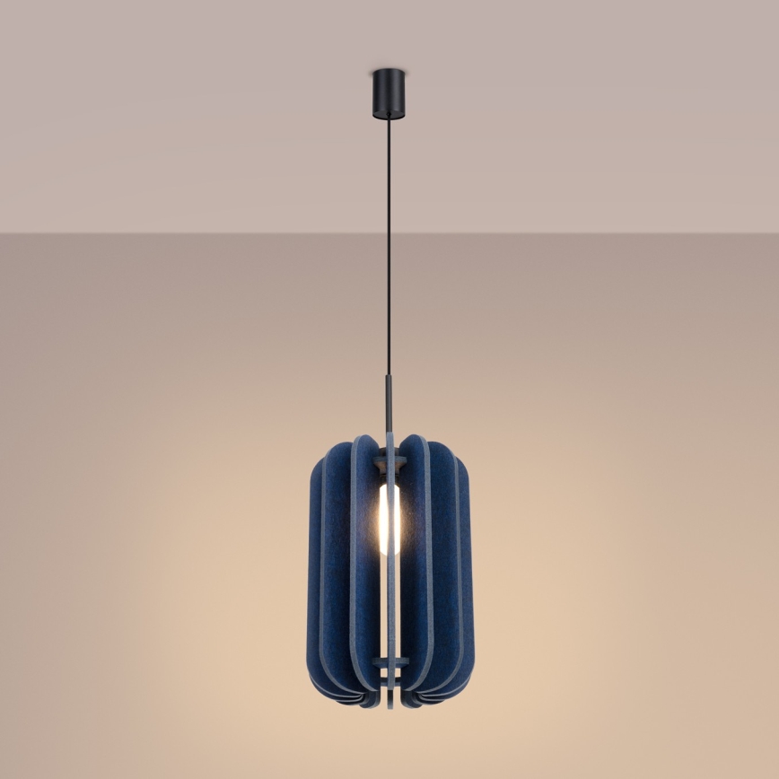 Lámpara colgante con cable MULA 1xE27/15W/230V Ø 27 cm azul