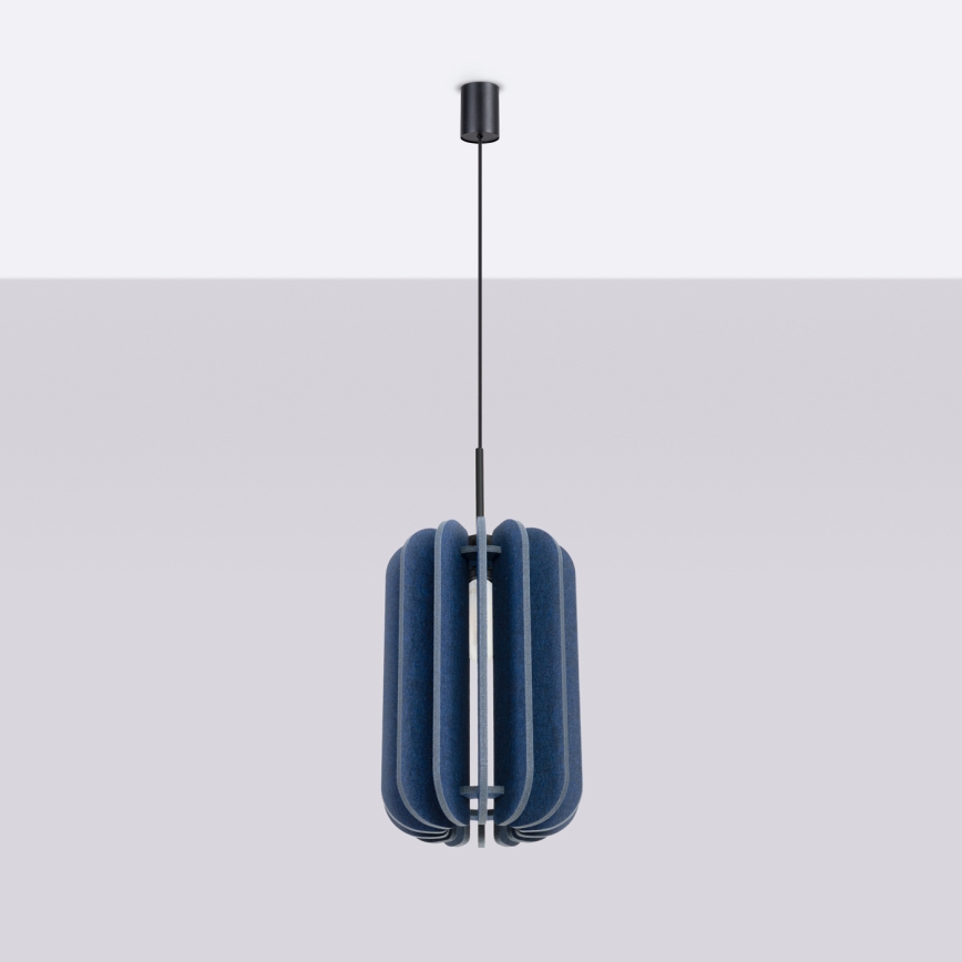 Lámpara colgante con cable MULA 1xE27/15W/230V Ø 27 cm azul