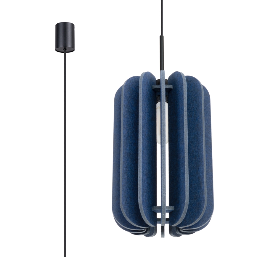 Lámpara colgante con cable MULA 1xE27/15W/230V Ø 27 cm azul
