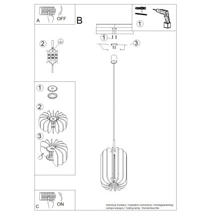 Lámpara colgante con cable MULA 1xE27/15W/230V Ø 27 cm azul