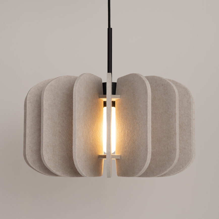 Lámpara colgante con cable MULA 1xE27/15W/230V, diámetro 45 cm, color crema