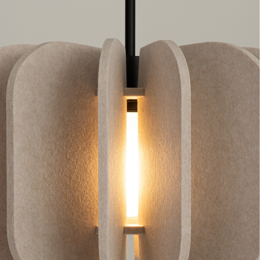 Lámpara colgante con cable MULA 1xE27/15W/230V, diámetro 45 cm, color crema