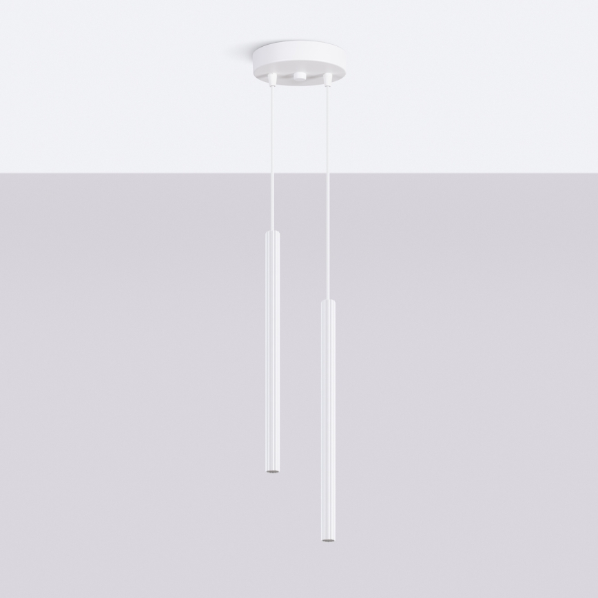 Lámpara colgante con cable ARCHE 2xG9/8W/230V blanca