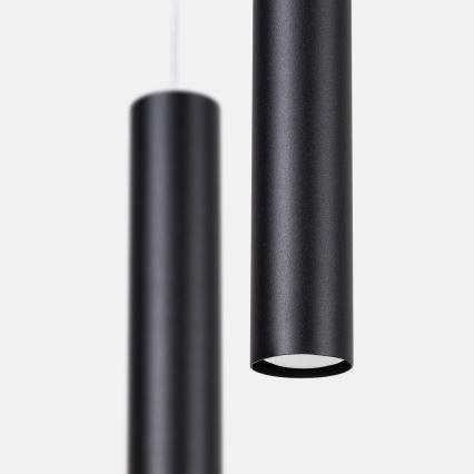Lámpara colgante con cable LAGOS 2xGU10/10W/230V negra