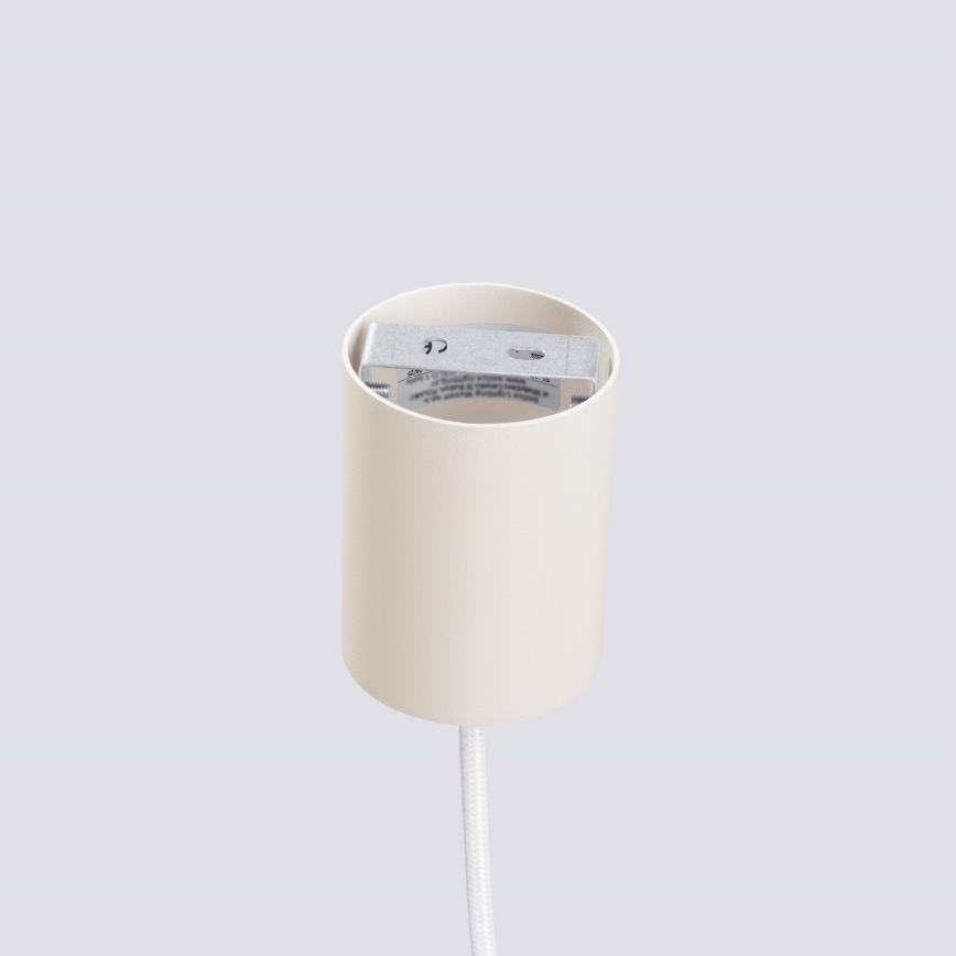 Lámpara colgante ESTRIA con cable 1xE14/10W/230V Ø 14 cm color crema