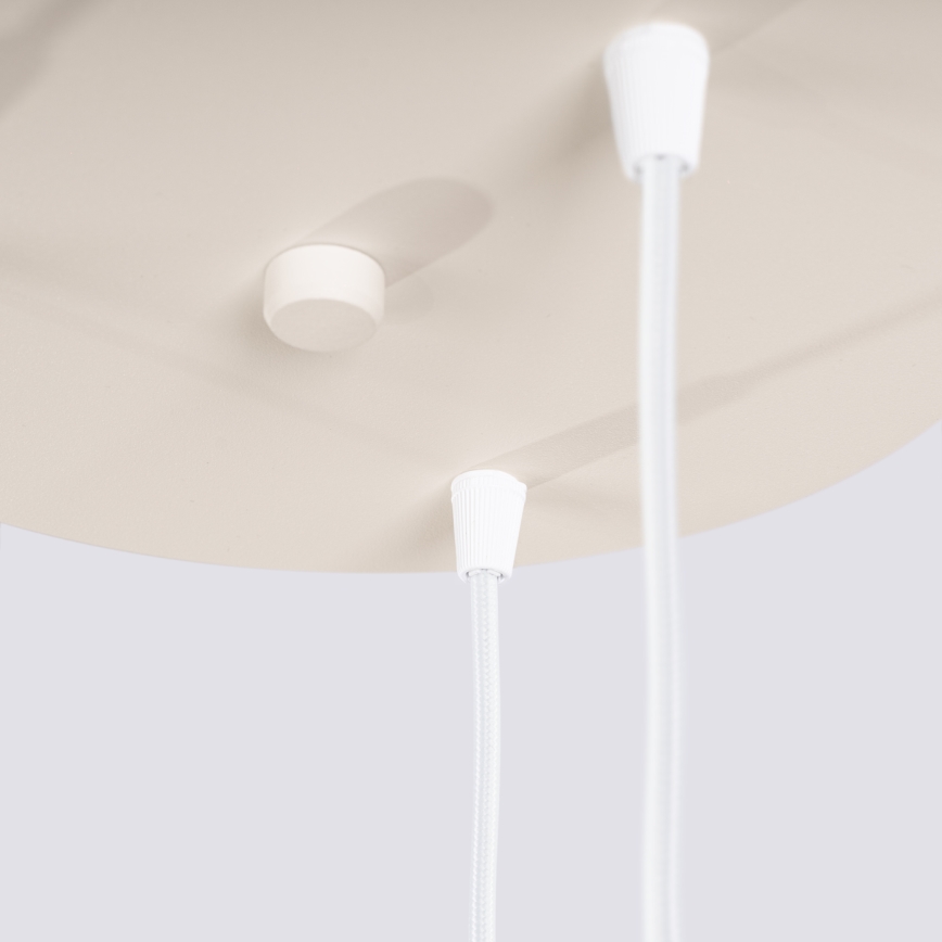 Lámpara colgante con cable ESTRIA 3x E14/10W/230V Ø 30 cm color crema