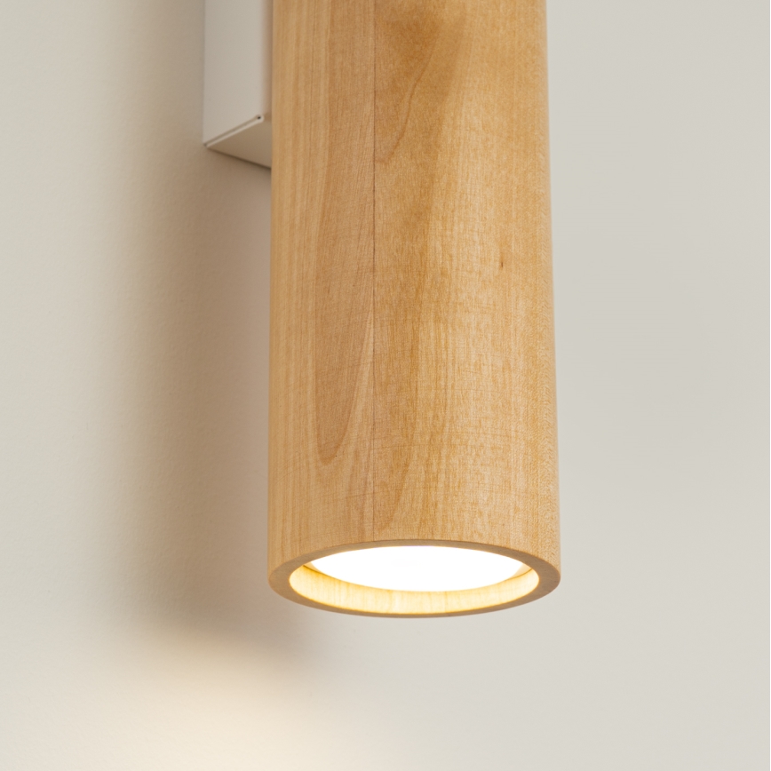 Aplique de pared LINO 2xGU10/10W/230V de haya