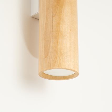 Aplique de pared LINO 2xGU10/10W/230V de haya