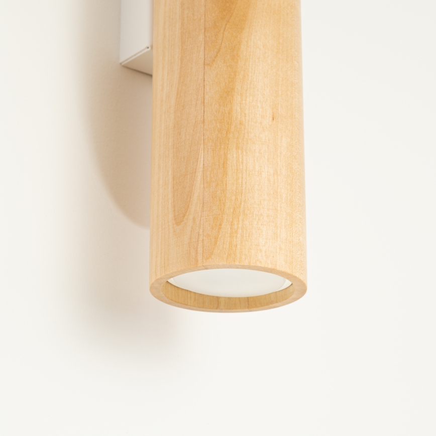 Aplique de pared LINO 2xGU10/10W/230V de haya