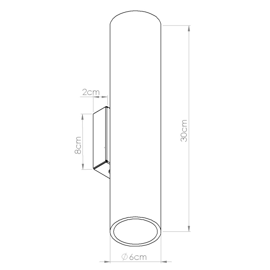 Aplique de pared LINO 2xGU10/10W/230V de haya