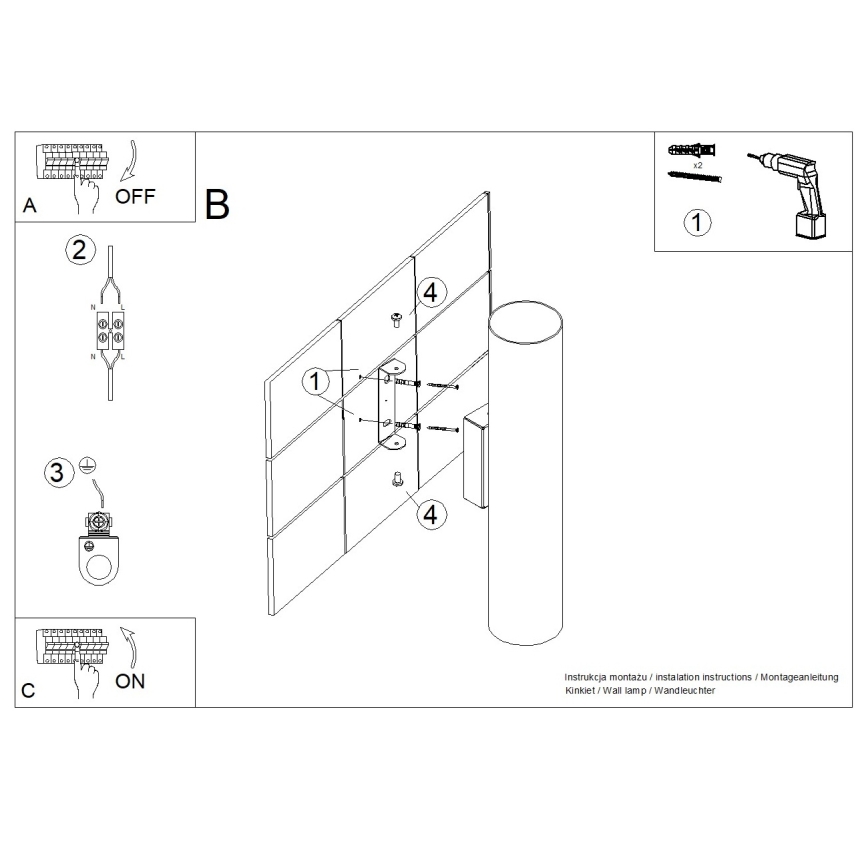 Aplique de pared LINO 2xGU10/10W/230V de haya