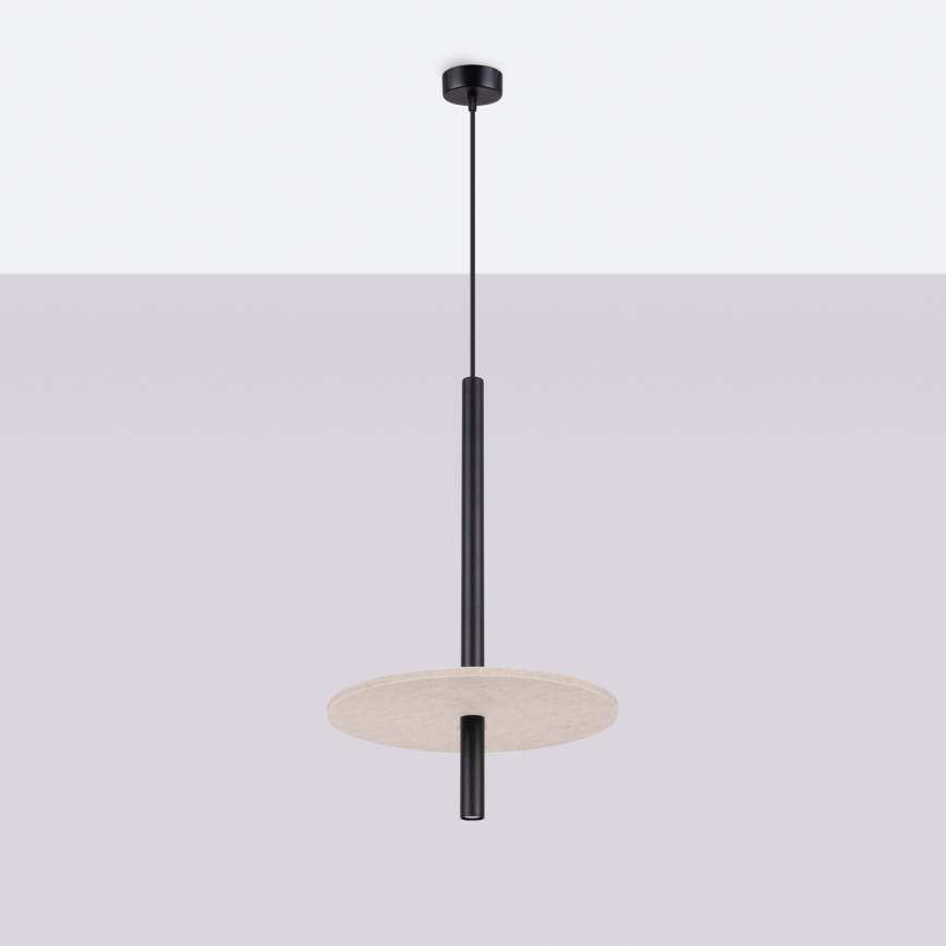 Lámpara colgante con cable FELTRO 1xG9/8W/230V negra/crema