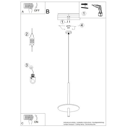 Lámpara colgante con cable FELTRO 1xG9/8W/230V negra/crema