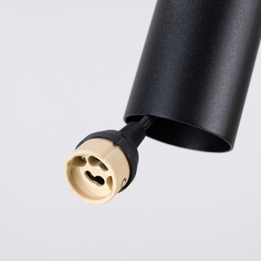 Lámpara colgante con cable PELTA 1xGU10/10W/230V negro/amarillo