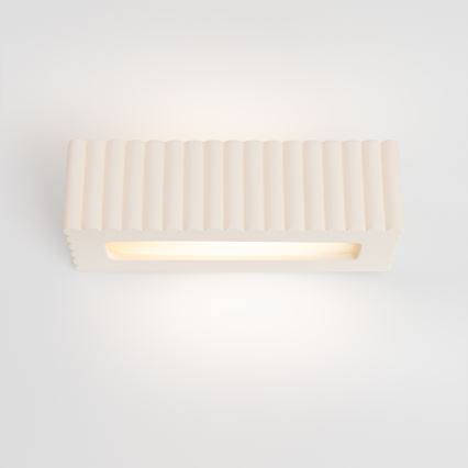 Aplique de pared RIGATA 1xE27/15W/230V cerámica/blanco