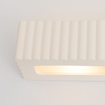 Aplique de pared RIGATA 1xE27/15W/230V cerámica/blanco