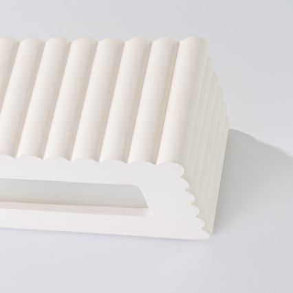 Aplique de pared RIGATA 1xE27/15W/230V cerámica/blanco