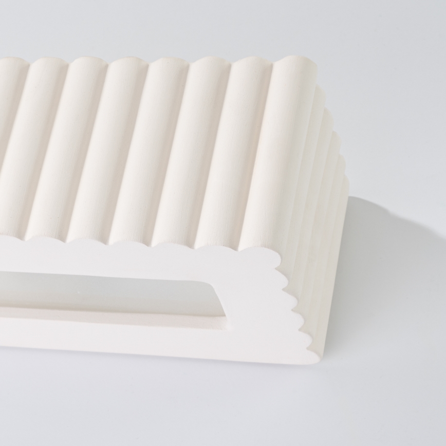 Aplique de pared RIGATA 1xE27/15W/230V cerámica/blanco