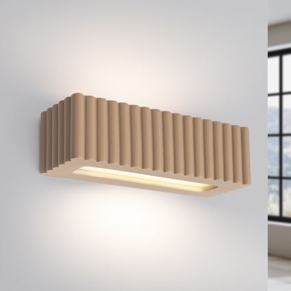 Aplique de pared RIGATA 1xE27/15W/230V cerámica/taupe