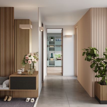 Aplique de pared RIGATA 1xE27/15W/230V cerámica/taupe