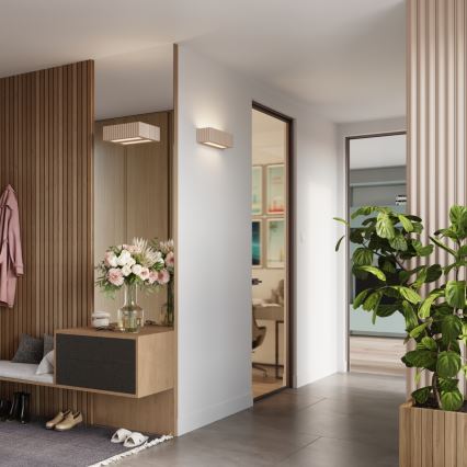 Aplique de pared RIGATA 1xE27/15W/230V cerámica/taupe