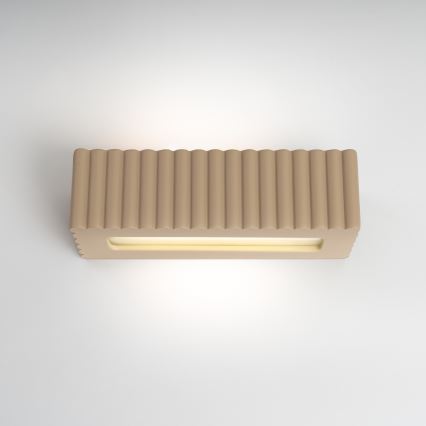 Aplique de pared RIGATA 1xE27/15W/230V cerámica/taupe